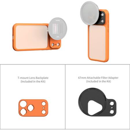 SmallRig 5792 x FilMov - fotograficzne etui typu bumper (ramka) do iPhone 17 Pro + adapter obiektywu i filtra 67mm